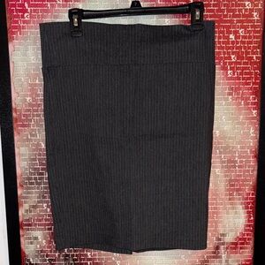 Charlotte Russe Charcoal Pinstripe Pencil Skirt